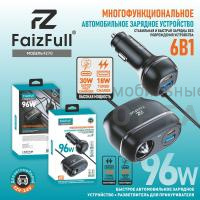 АЗУ многофункциональное FaizFull FZ70 6В1 96W (PD30W) (USB-A 18W) АЗУ многофункциональное FaizFull FZ70 6В1 96W (PD30W) (USB-A 18W)