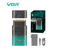 Электробритва мужская VGR Professional, V-326, сеточная, черный, зеленый