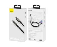 Кабель Type-C to Lightning Baseus CATLWJ-A01 Tungsten Gold Fast Charging, 2.0м, PD 20W, черный, плетение