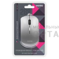 Мышь проводная Smartbuy 288-G беззвучная с подсветкой, (SBM-288-G), серый металлик (1/40) Мышь проводная Smartbuy 288-G беззвучная с подсветкой, (SBM-288-G), серый металлик (1/40)