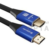 Кабель DEFENDER M-M HDMI-2 HDMI, ver 2.1, 5м, черный/синий (1/50) Кабель DEFENDER M-M HDMI-2 HDMI, ver 2.1, 5м, черный/синий (1/50)