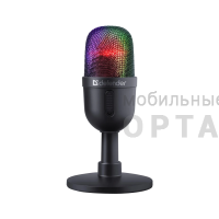 Игровой стрим микрофон DEFENDER Forte GMC 350 USB, RGB, провод 2 м (1/20)