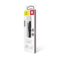 Кабель USB to Lightning/Micro Baseus Two-in-One, 0.23м, плоский, 2.0A, силикон, двусторонний, черный