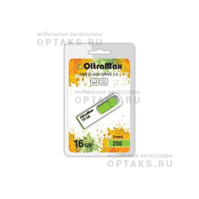 Флешка USB 16 Гб OltraMax 250, USB2.0, зеленый